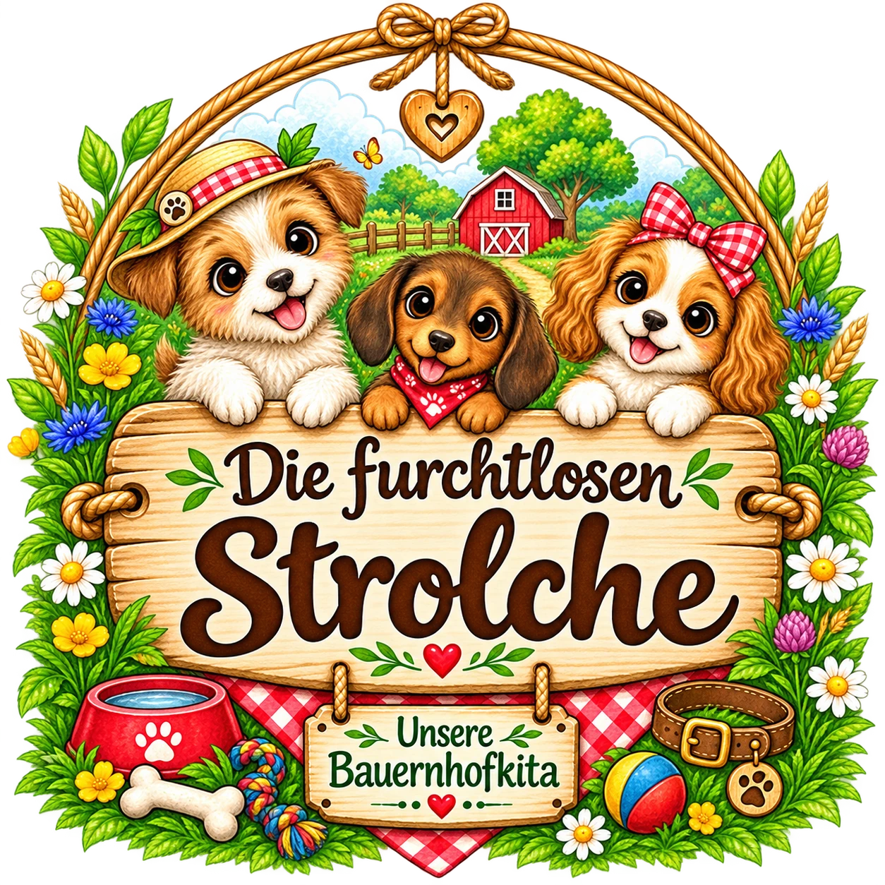 Gruppenschild: Die furchtlosen Strolche