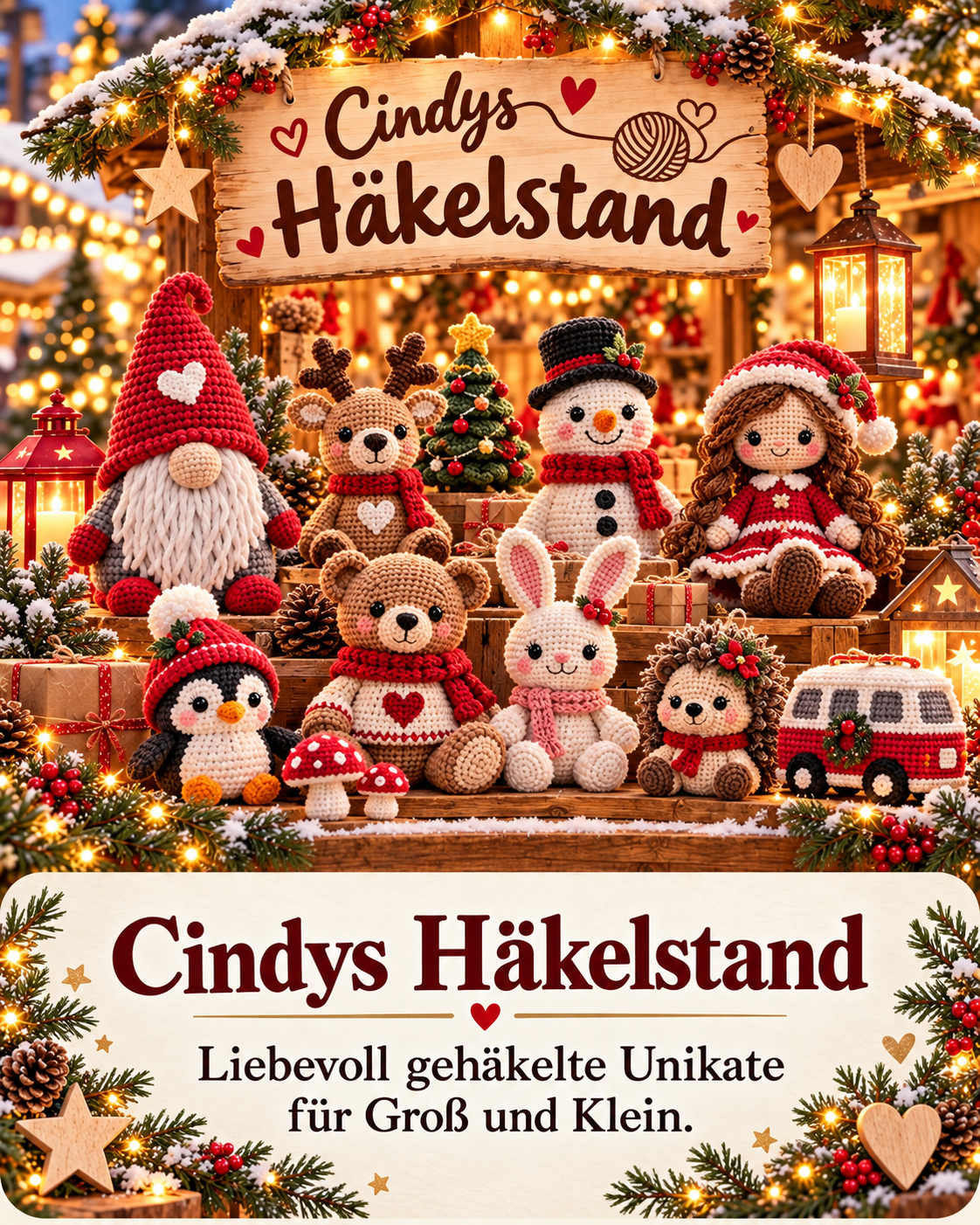 Cindys Häkelstand – liebevoll gehäkelte Unikate für Groß und Klein